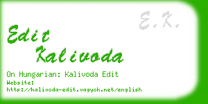 edit kalivoda business card